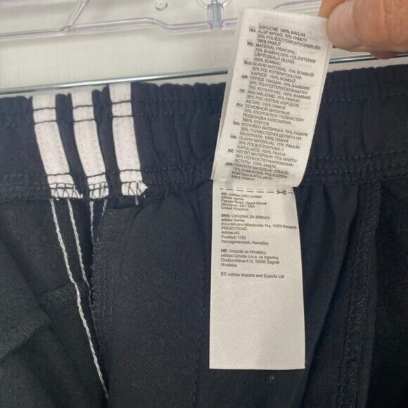 adidas Mens Essentials 3-stripes Fleece Jogger Pant Black White Size XL New - Picture 14 of 16